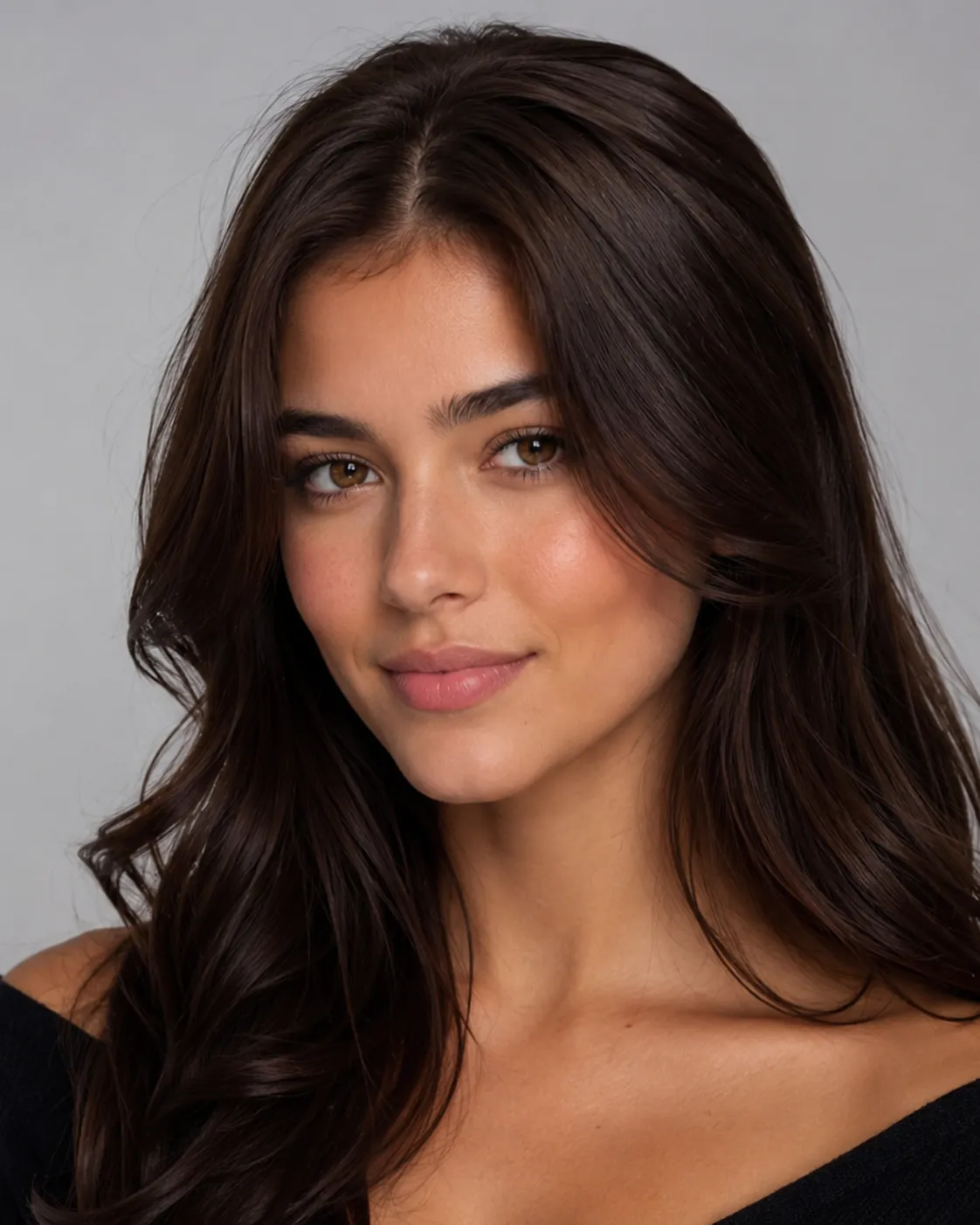 brown hair filter preview with chocolate brown, a deep warm rich shade