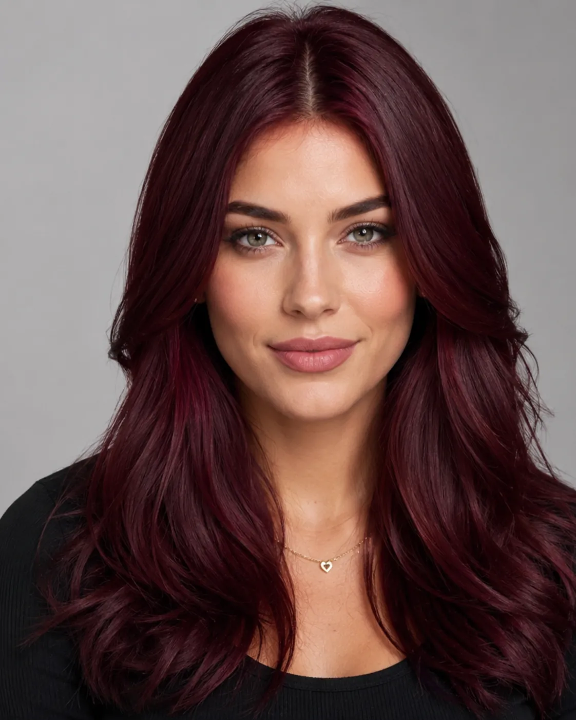 Burgundy hair filter preview with classic burgundy, a balanced deep wine red