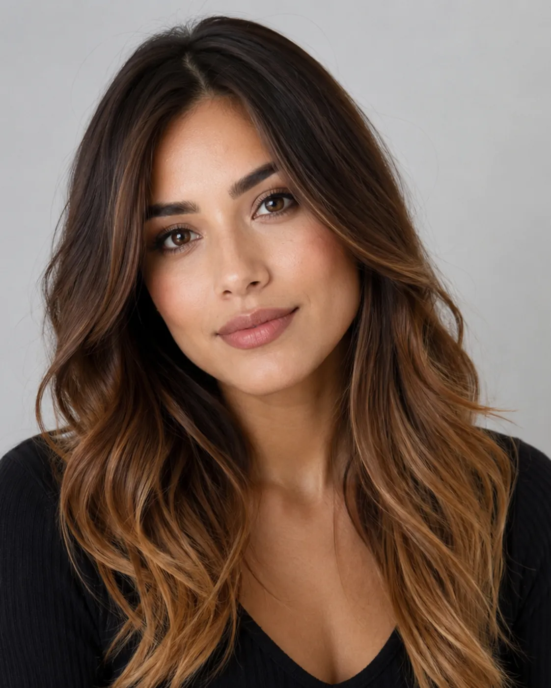 ombre hair filter preview with caramel ombre warm golden honey ends