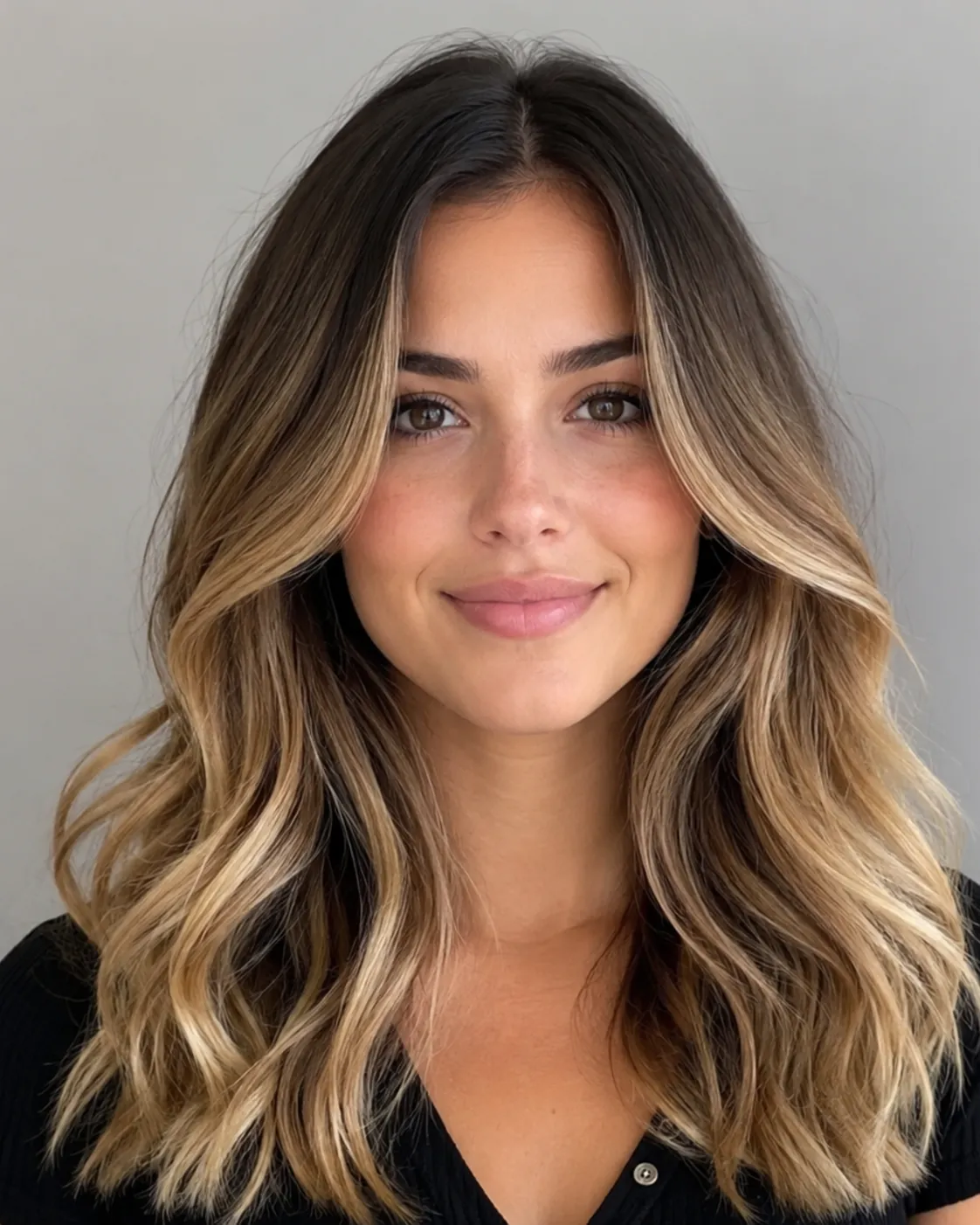 ombre hair filter preview with classic ombre brown-to-blonde gradient fade