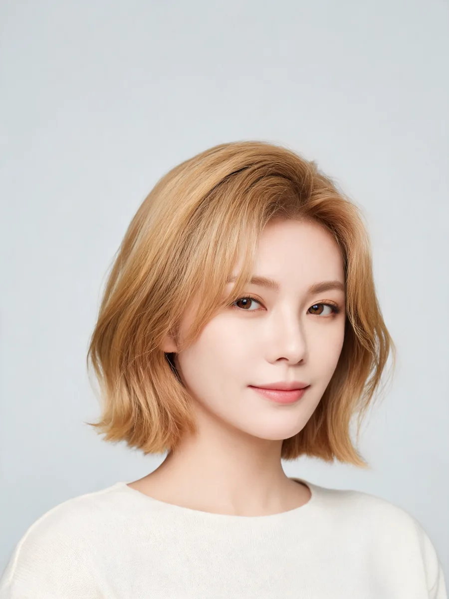 A-line bob shown as an example of a face-flattering bob shape
