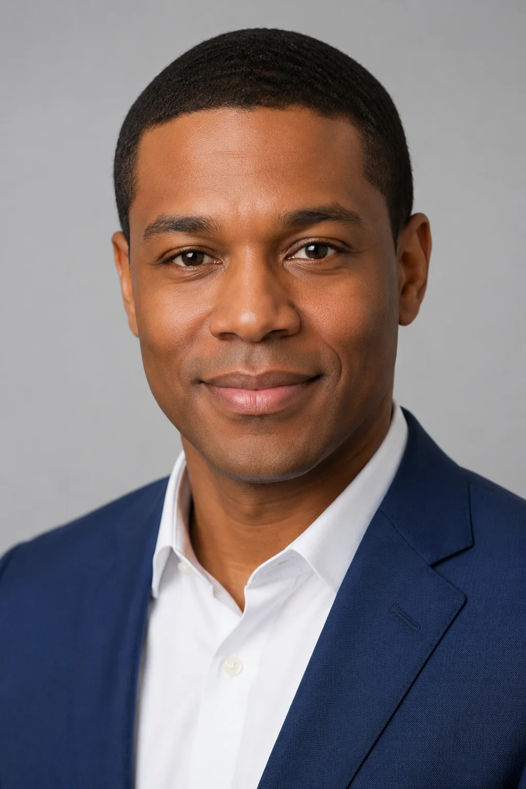 No beard filter preview of a Black man with a smooth, clean-shaven jaw and natural skin